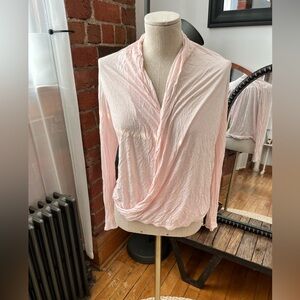 Aritzia Pink Long Sleeve Blouse